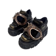 Scarpe moto punk metallo
