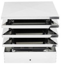 TERMINALE COMIGNOLO ARCHITETTONICO con ISPEZIONE - INOX - PER STUFE e CAMINI