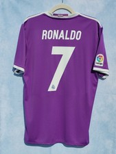 MAGLIA SHIRT CALCIO ADIDAS REAL MADRID 2016-2017 RONALDO 7 M VIOLA PURPLE...