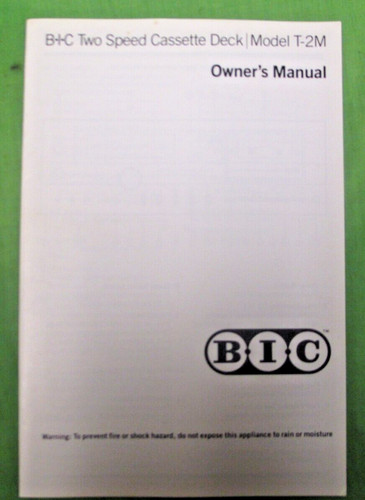 Bic cassette deck manuale - t,