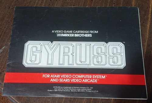 Gyruss atari 2600 solo manuale - gyruss,