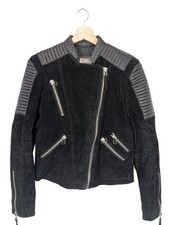 MNG Giacca in pelle Donna Giacca Taglia IT 40 nero stile casual