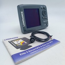 Lowrance Elite-5m Boat 5" GPS Chartplotter Display Unit ELITE 5m Antenna inte...