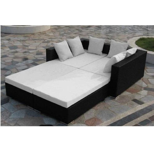 Divano scomponibile nero set