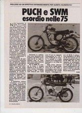 advertising Pubblicità NEWS MOTO SWM PUCH  75 cc. 1975 REGOLARITA  ENDURO EPOCA