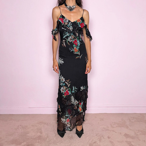 Maxi abito nero vintage - , guess