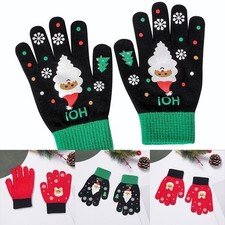 Guanti touch screen festivi con design Babbo Natale per divertimento invernale