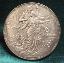 REGNO VITTORIO EMANUELE III° 5 LIRE 1911 CINQUANTENARIO OTTIMO RARO
