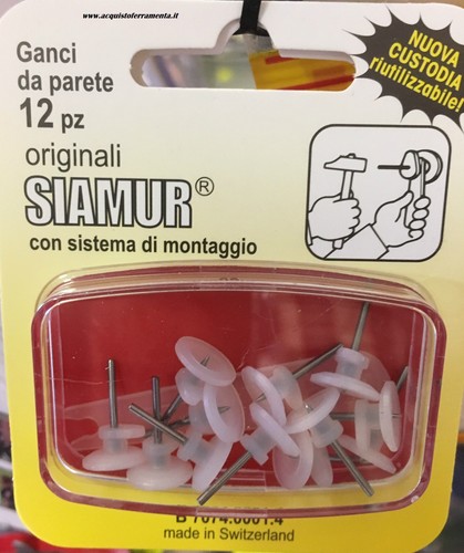 Siamur svizzeri ganci parete - siamur,