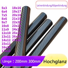 Tubo in carbonio lucido Ø