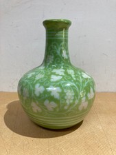 CERAMICHE DA COLLEZIONE-DECORATIVA BOTTIGLIA-ENOLOGIA-GRAPPOLI D'UVA-ABRUZZO