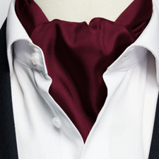 Cravatta Ascot Rosso Borgogna