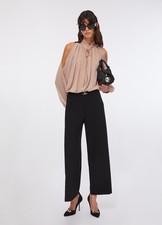 MF5260 PANTALONE CROPPED NERO