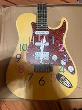 Orologio da parete chitarra nuovo orologio da cucina legno quarzo funziona bene batteria 30 cm in scatola originale