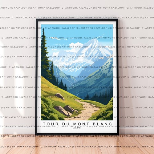 Tour mont blanc poster - tour,
