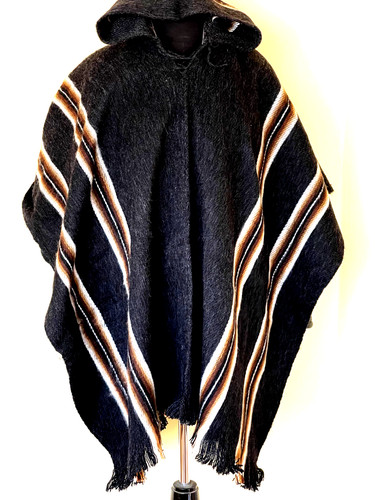Poncho lama lana alpaca - lana, uomo