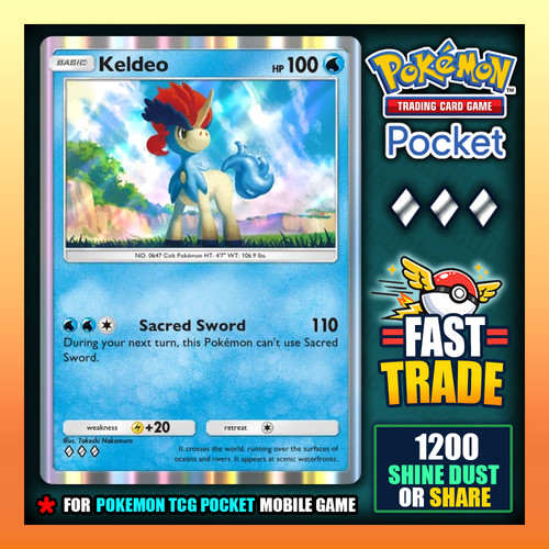 Pokemon tcg pocket - pokemon, keldeo