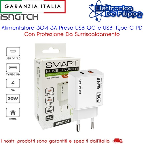 Alimentatore 30w presa usb - presa,