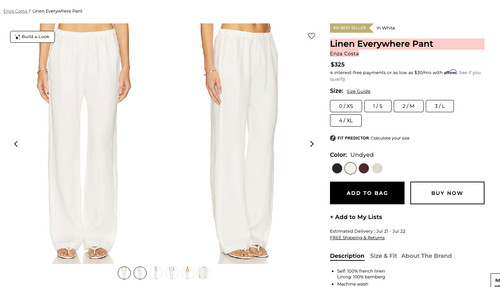 Pantalone lino ovunque enza - lino,