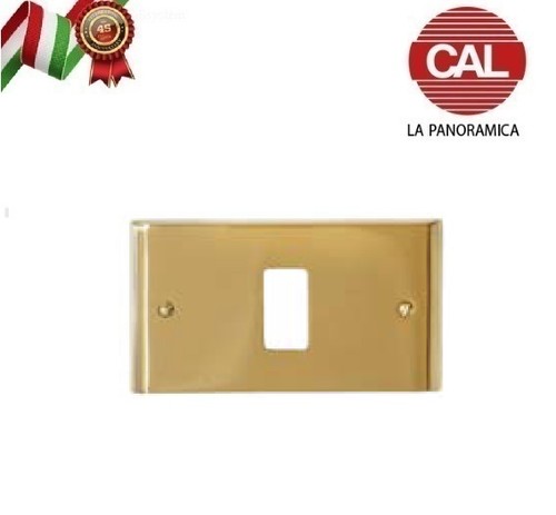 Placca ottone lucido con - 1p,