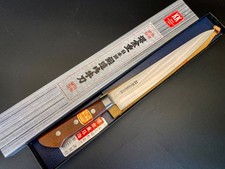 Vecchio stock coltello giapponese vintage Gyuto/Sujibiki "Kaneshige" 240 mm m...