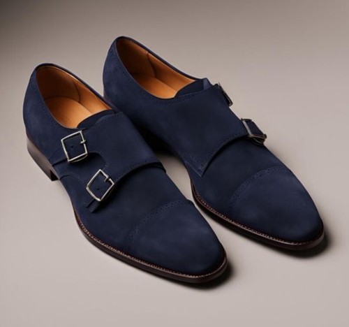 Scarpe monaco uomo camoscio