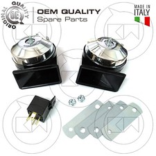 COPPIA TROMBE ELETTROMAGNETICHE LEB T80 12V CC CON RELÈ CAGIVA MOTO MORINI GUZZI