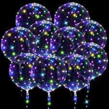 10 Palloncini LED Trasparenti