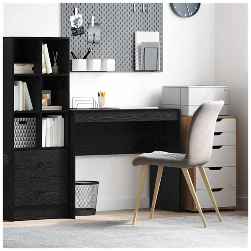Scrivania rovere nero - rovere, 90x40x76