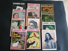 CANZONIERE DELLA RADIO LOTTO 12 LIBRETTI ANNI 40 MESSAGGERIE MUSICALI