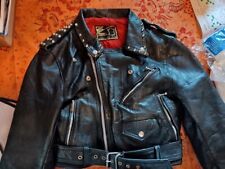 Giubbotto donna moto Harley chiodo borchiato vera pelle