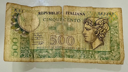 Banconote italiane 500 - banconote, lire