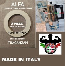 SET 3 PEZZI GUARNIZIONE 3 TAZZE PER CAFFETTIERA ALFA TRACANZAN MOKA INTROVABILE 
