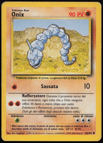 Pokemon tcg onix 102 - onix, 56/102