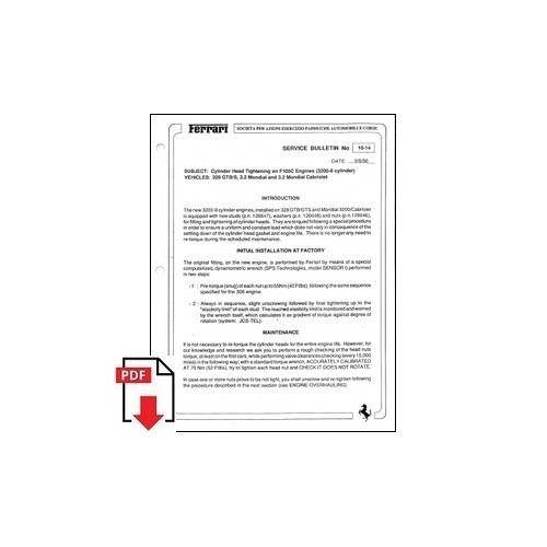 1986 ferrari service bulletin - ferrari,