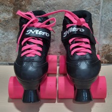 Pattini a rotelle Epic Super Nitro Quad Speed stivali neri ruote rosa giovani 3