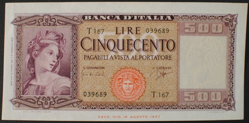 Italy p80b 500 - italy, xf++