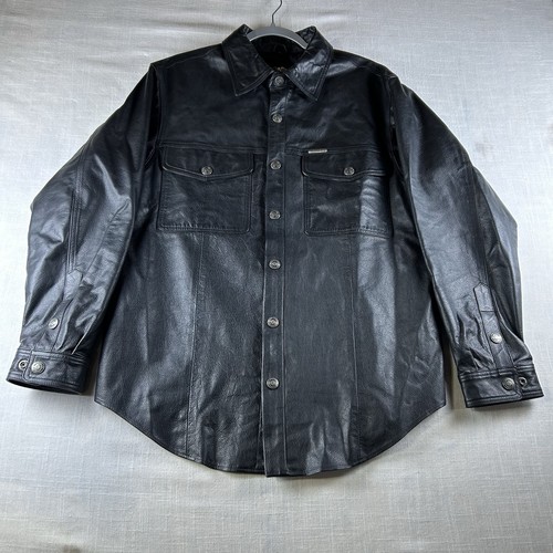 Giacca camicia pelle uomo