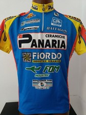 MAGLIA SHIRT CYCLING BIKE CICLISMO VINTAGE TEAM PANARIA NAVIGARE BATTAGLIN TG. X