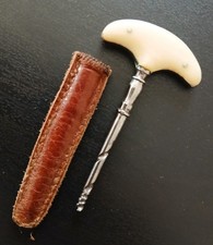 Antico Attrezzo Ebanista cavatappi Ancien Tire Bouchon Parfum Antique  Corkscrew