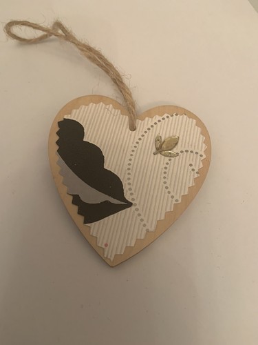 Cuori legno bianco nero - legno,