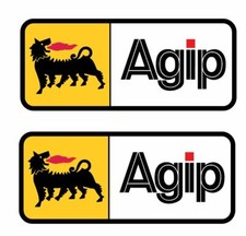 Set 2 Adesivi Agip ENI Logo