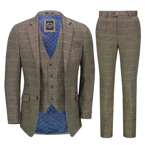Hommes pièce tweed suit - hommes, 3