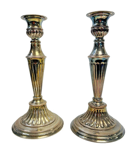 Coppia candelabri placcati - coppia, di
