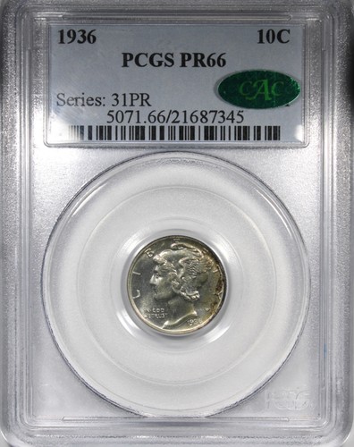 1936 proof mercury dime - mercury,