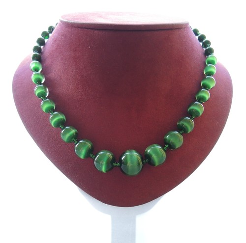 Collana vintage ceca vetro