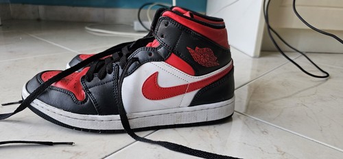 Jordan mid uomo rosso nero - jordan,