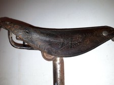 Sella in cuoio francese per bici d'epoca anni 20