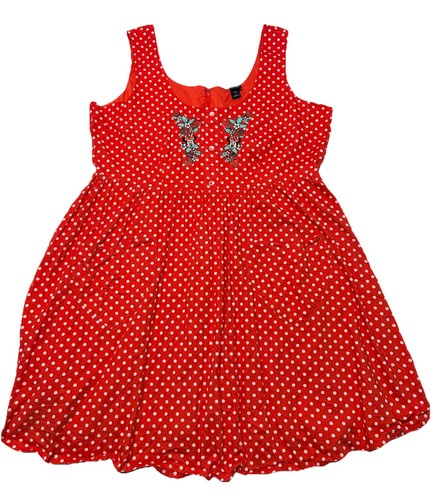 Abito rosso pois fragola hot - rosso,