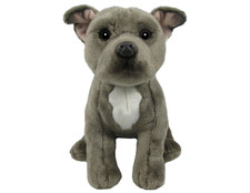 Peluche Staffordshire Bull Terrier Bkue 24 cmH giocattolo morbido di Faithful Friends.